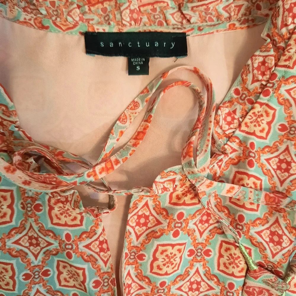 Sanctuary boho ruffle dress sz small NWOT *D - Picture 6 of 7